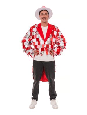 Lappenfrack de luxe Herren rot/weiß 50