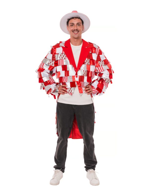 Lappenfrack de luxe Herren rot/weiß 50