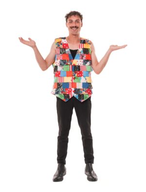 Lappenweste Herren bunt S/M Farbe: bunt