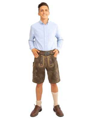 Lederhose Sebastian kurz Herren grau S