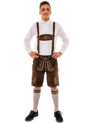 Lederhose Seppl Herren dunkelbraun 2XL