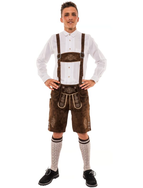 Lederhose Seppl Herren dunkelbraun 2XL