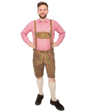 Lederhose kurz Reh Herren hellbraun S