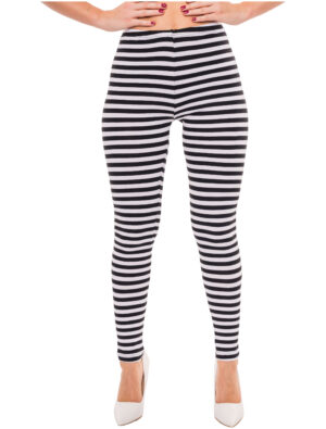 Leggings Damen schwarz/weiß S/M