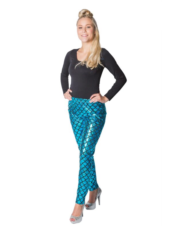 Leggings Meerjungfrau Damen blau L/XL