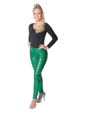 Leggings Meerjungfrau Damen grün S/M