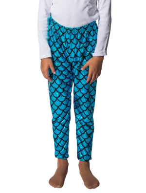 Leggings Meerjungfrau Kinder blau 116-128
