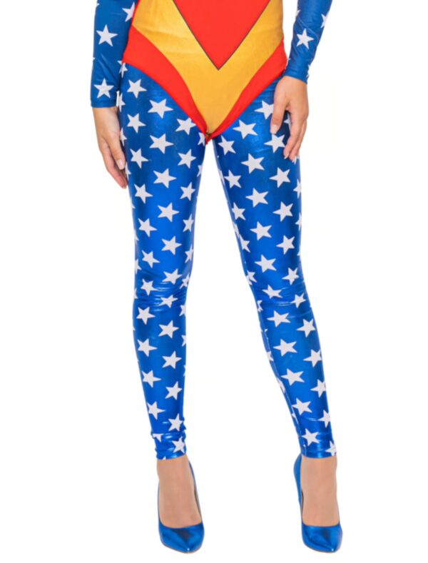 Leggings mit Sternen Damen blau/silber L/XL