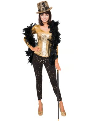 Leggings mit goldenen Sternen schwarz/gold XS