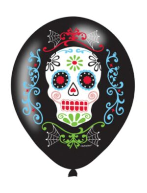 Luftballons Day of the Dead 6 Stk. bunt Farbe: bunt