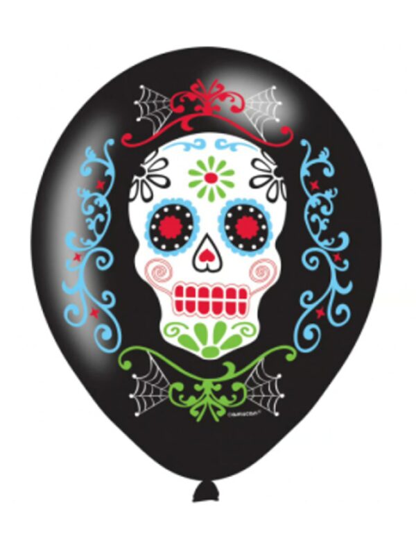 Luftballons Day of the Dead 6 Stk. bunt Farbe: bunt