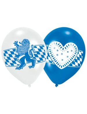 Luftballons Oktoberzauber 6 Stk. Farbe: weiß/blau