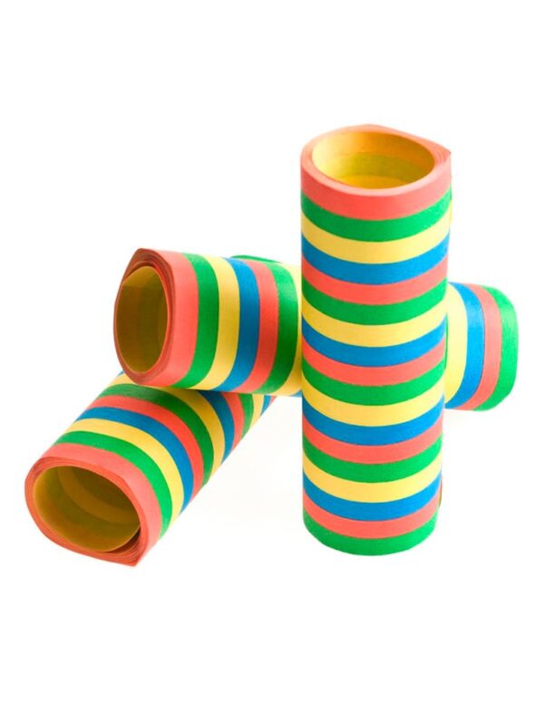 Luftschlangen schwer entflammbar 3 Stk. Farbe: bunt