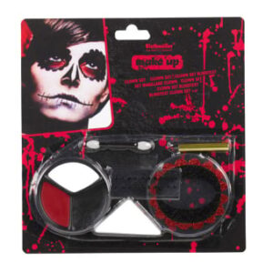 Make-up Set Halloween Schminke für Karneval & Fasching Farbe: schwarz/weiß/rot