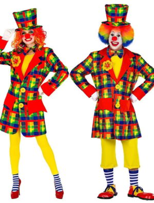 Mantel Clown mit Karos bunt M Farbe: bunt