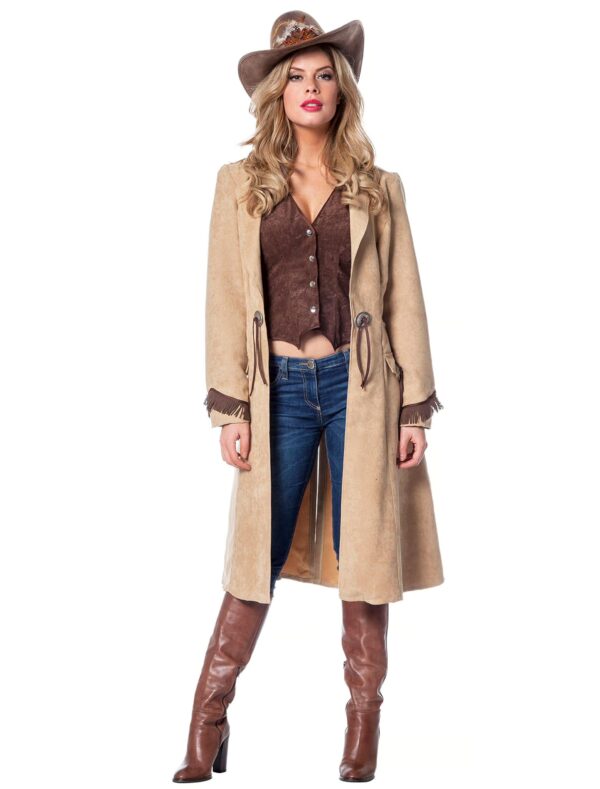 Mantel Cowgirl mit Weste braun 34