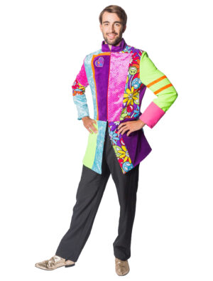 Mantel Flower Power Herren Herren bunt XL Farbe: bunt
