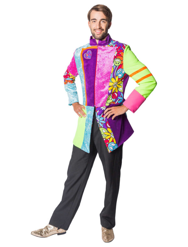Mantel Flower Power Herren Herren bunt XL Farbe: bunt