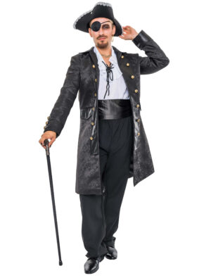 Mantel Pirat Herren schwarz L-XL