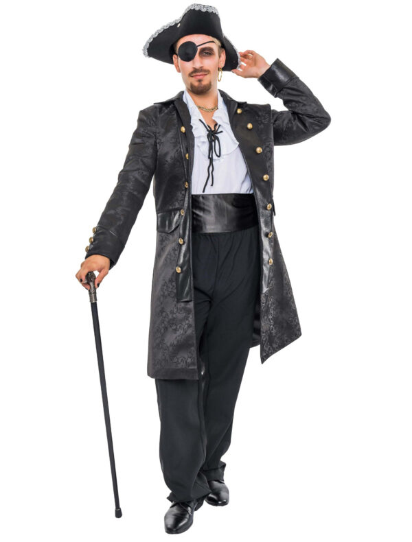 Mantel Pirat Herren schwarz L-XL