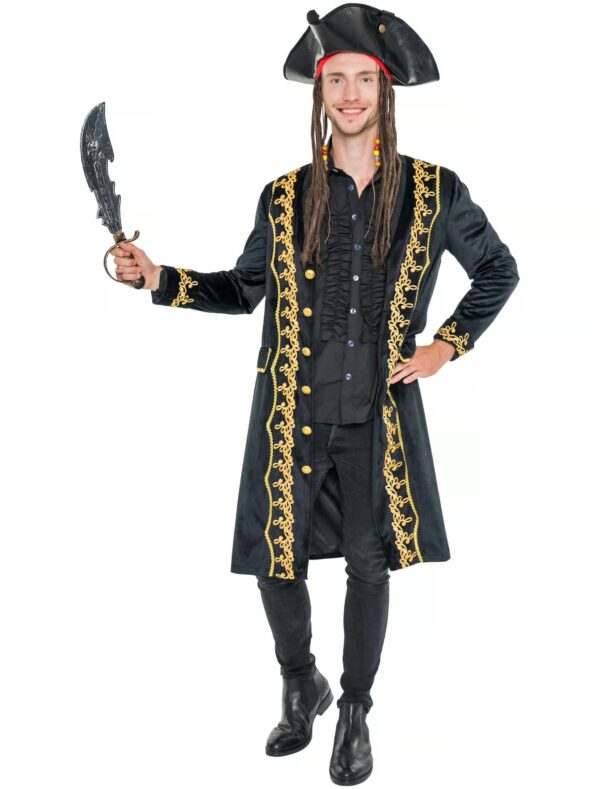 Mantel Pirat Herren schwarz/gold 4XL/5XL