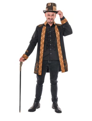 Mantel Steampunk Herren schwarz S/M