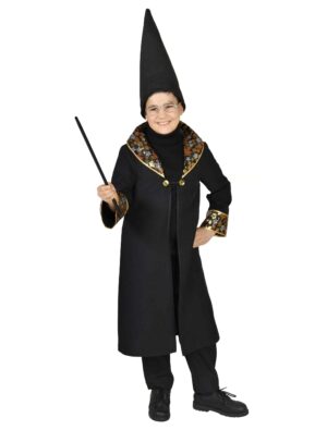 Mantel Zauberer Kinder schwarz-140