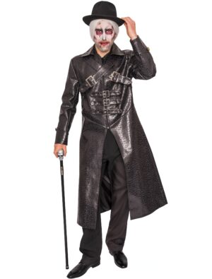 Mantel mit Schnallen Herren schwarz 3XL