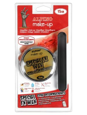 Modellierwachs 15g mit Spatel Schminke für Karneval & Fasching Farbe: keine Farbe