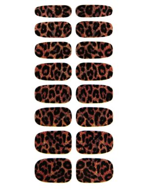 Nagelsticker Leopard Schminke für Karneval & Fasching Farbe: