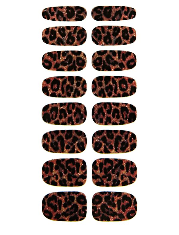 Nagelsticker Leopard Schminke für Karneval & Fasching Farbe: