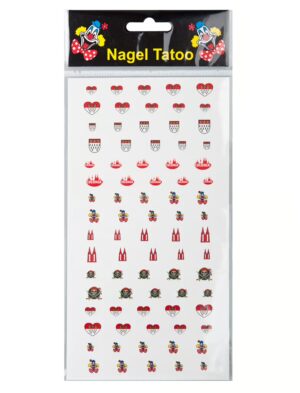 Nageltattoos verschiedene Motive Farbe: mehrfarbig