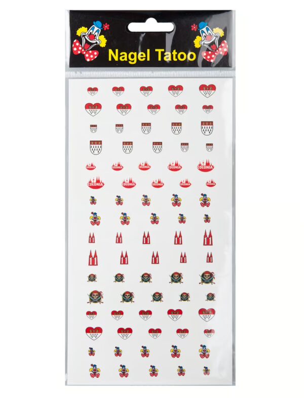Nageltattoos verschiedene Motive Farbe: mehrfarbig