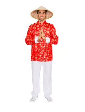Oberteil Tai Chi Herren rot XL