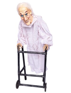 Oma mit Rollator mit Funktion Farbe: weiß