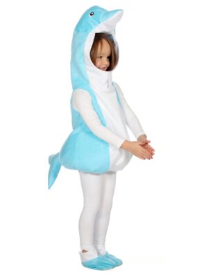Overall Delphin Plüsch Kinder weiß/blau 86