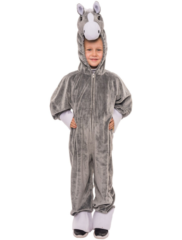 Overall Esel Kinder Plüsch grau 86-92