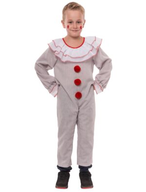 Overall Horrorclown Kinder grau