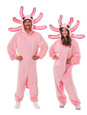 Overall Plüsch Axolotl rosa 34/36