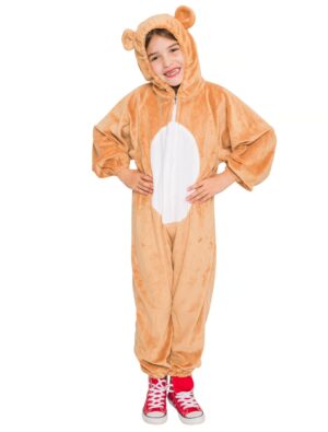 Overall Plüsch Bärchen Kinder braun 98-104