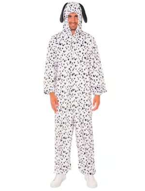 Overall Plüsch Dalmatiner Herren schwarz/weiß 50-52