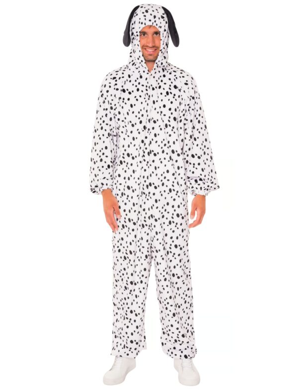 Overall Plüsch Dalmatiner Herren schwarz/weiß 50-52