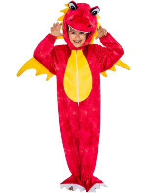 Overall Plüsch Drache Kinder Kinder rot 152-164