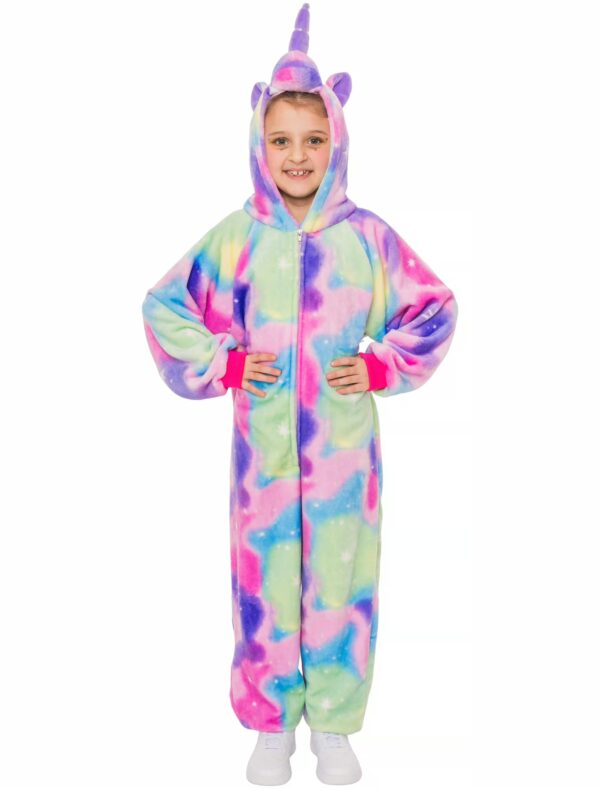Overall Plüsch Einhorn 140/164 Farbe: bunt