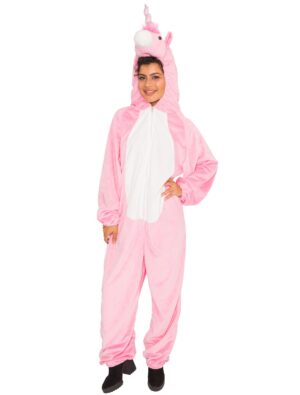 Overall Plüsch Einhorn Damen rosa 40-42