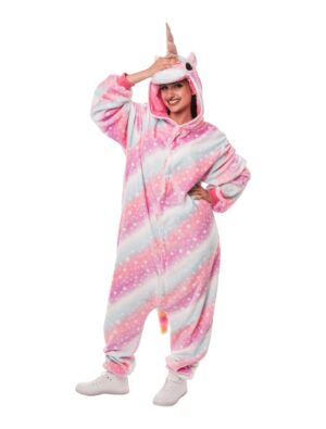 Overall Plüsch Einhorn bunt 34/36 Farbe: bunt