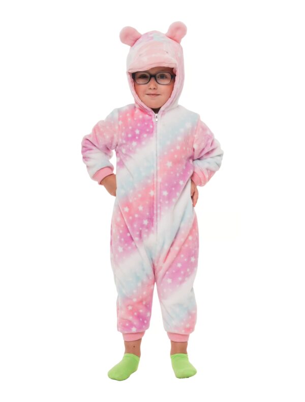 Overall Plüsch Einhorn bunt 86/92 Farbe: bunt