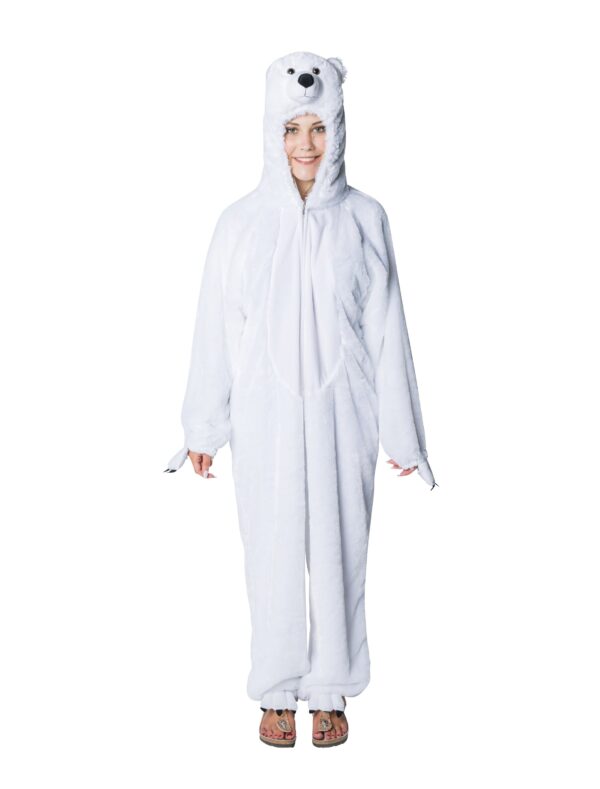 Overall Plüsch Eisbär Damen weiß 40-42