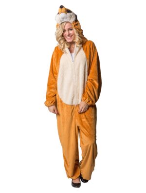 Overall Plüsch Erdmännchen Damen hellbraun 34-36