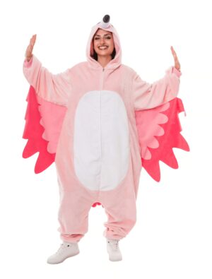 Overall Plüsch Flamingo rosa 34/36